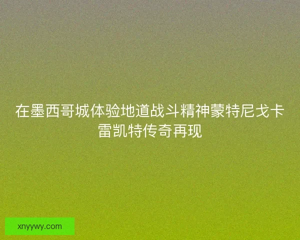 在墨西哥城体验地道战斗精神蒙特尼戈卡雷凯特传奇再现 在墨西哥城体验地道战斗精神蒙特尼戈卡雷凯特传奇再现